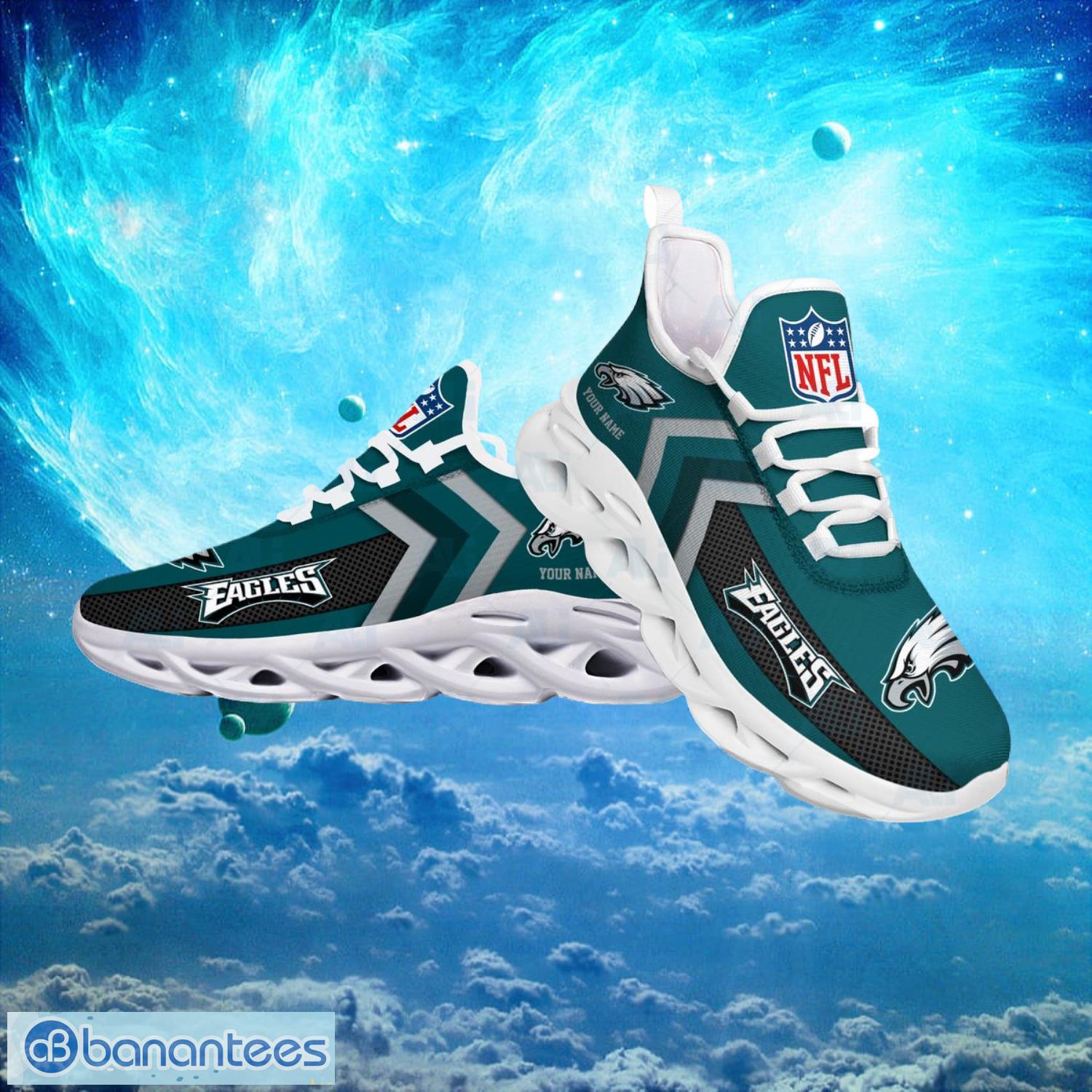 Philadelphia Eagles NFL Logo Fans Custom Name Max Soul Shoes Product Photo 2