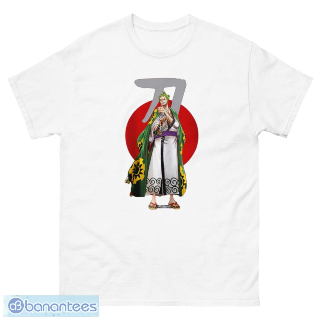 Pirate Hunter Zoro Wano Act Custom Anime One Piece T-Shirt Product Photo 2