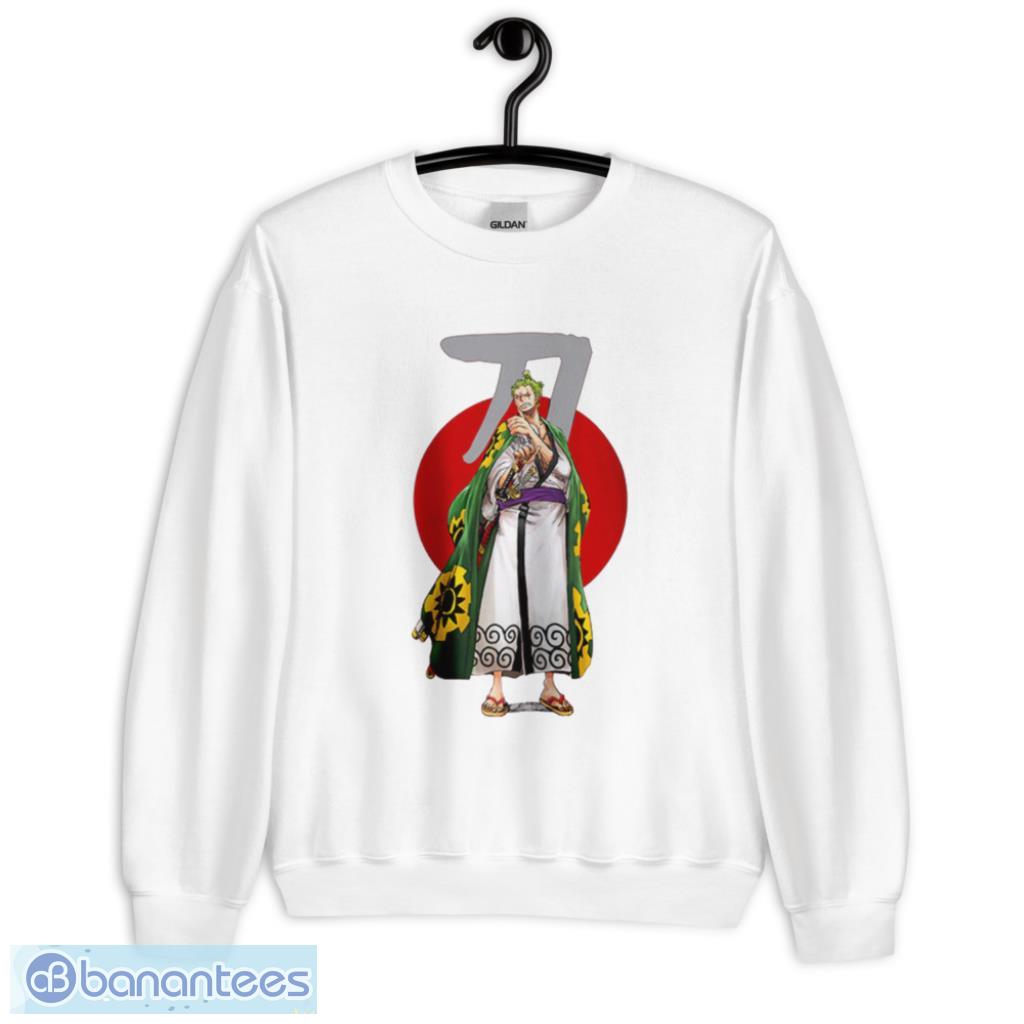 Pirate Hunter Zoro Wano Act Custom Anime One Piece T-Shirt Product Photo 1