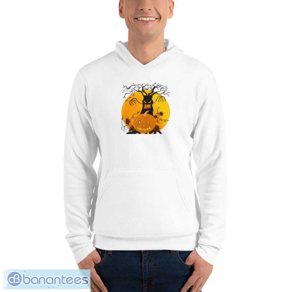 pumpkin and ghost tree scary halloween t shirt 2 image Pumpkin And Ghost Tree Scary Halloween T-Shirt - Unisex Fleece Pullover Hoodie