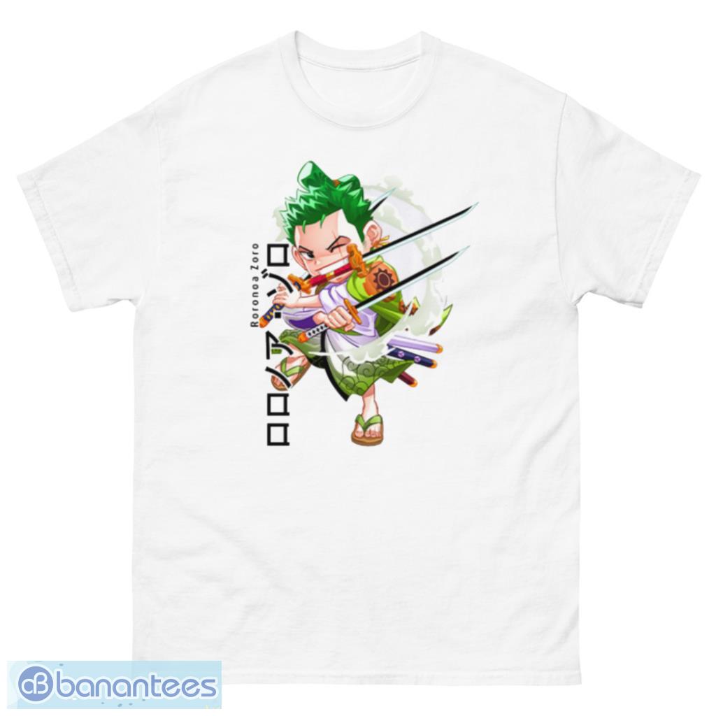 Roronoa Zoro Three Sword Style Custom Anime One Piece Chibi T-Shirt -  Banantees