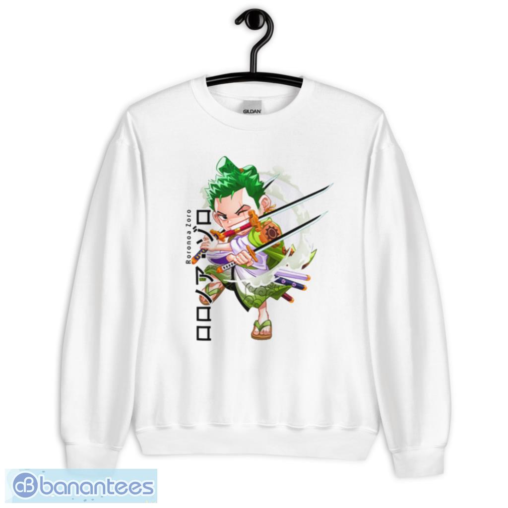 Roronoa Zoro Three Sword Style Custom Anime One Piece Chibi T-Shirt Product Photo 1