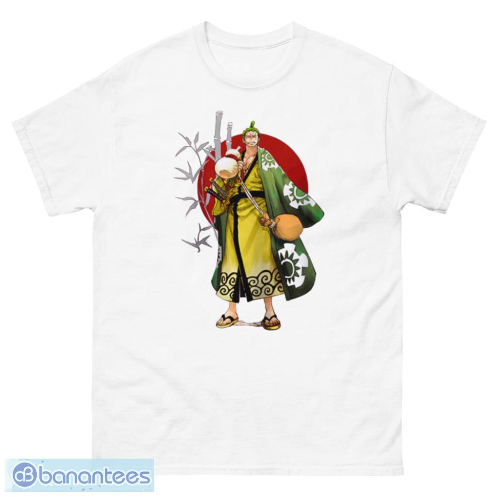 Roronoa Zoro Wano Country Act Custom Anime One Piece T-Shirt Product Photo 2