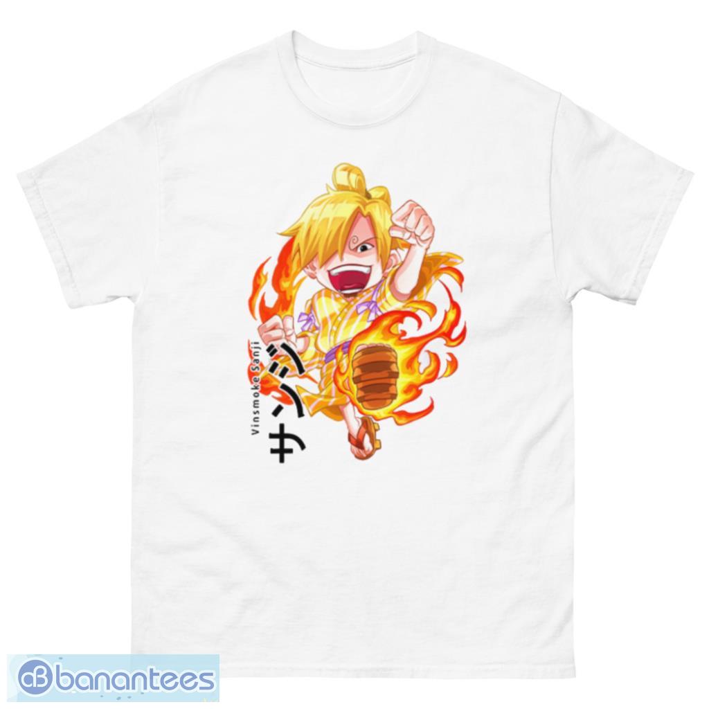 Sanji Diable Jambe Custom Anime One Piece Chibi T-Shirt Product Photo 2