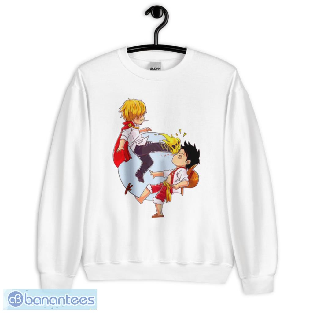 Sanji x Luffy Custom Anime One Piece Chibi T-Shirt Product Photo 1