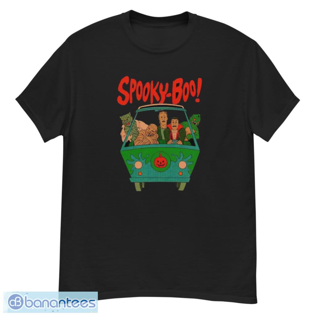 Spooky Boo In Car Halloween T-Shirt Product Photo 1