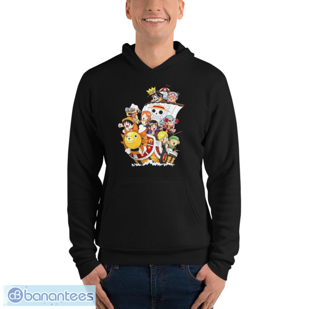 thousand sunny straw hat pirates custom anime one piece chibi t shirt 3 image Thousand Sunny Straw Hat Pirates Custom Anime One Piece Chibi T-Shirt Product Photo 4