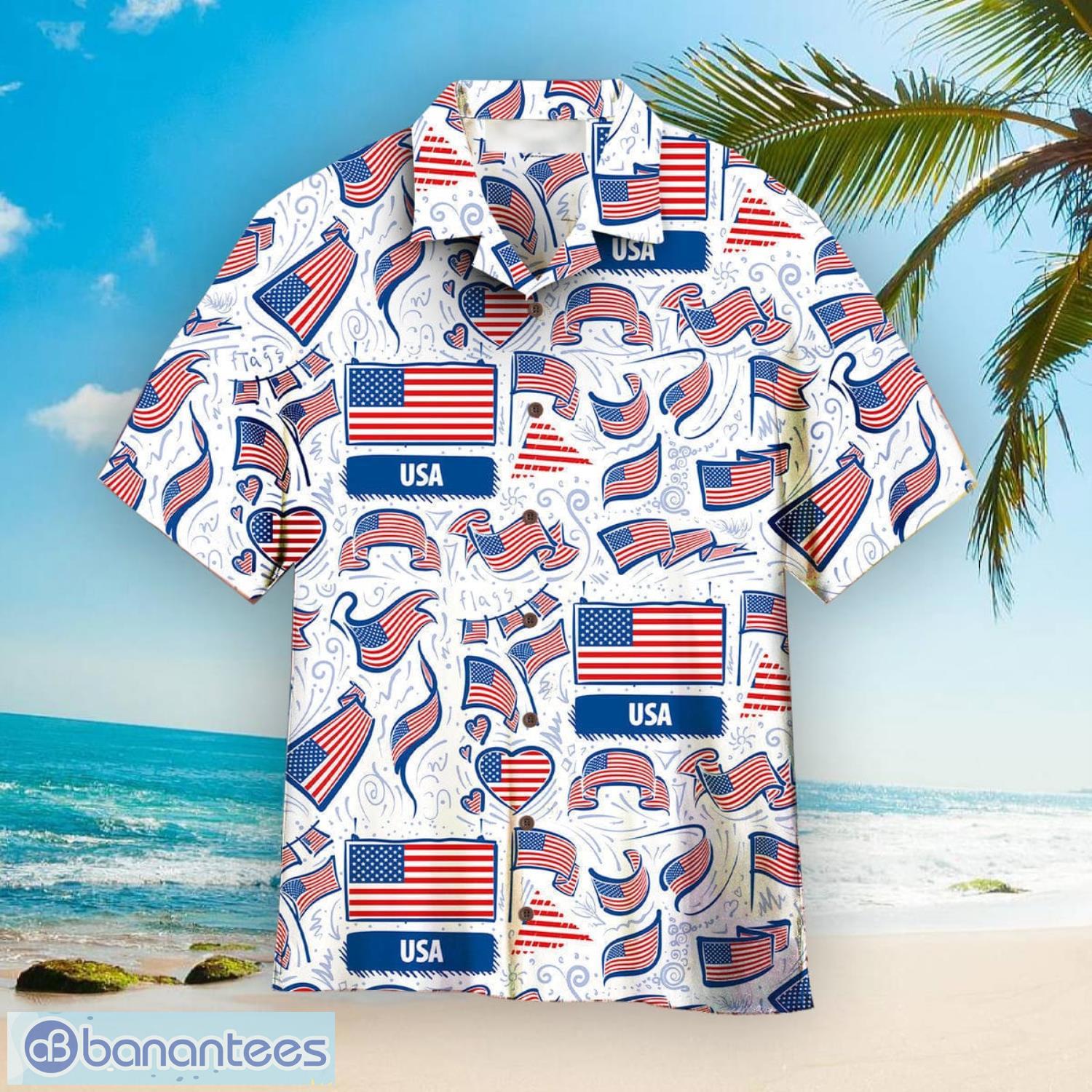 American Flag Aloha Hawaiian Shirt Summer Gift Beach Shirt - American Flag Aloha Hawaiian Shirts For Men & For Women  WT6607