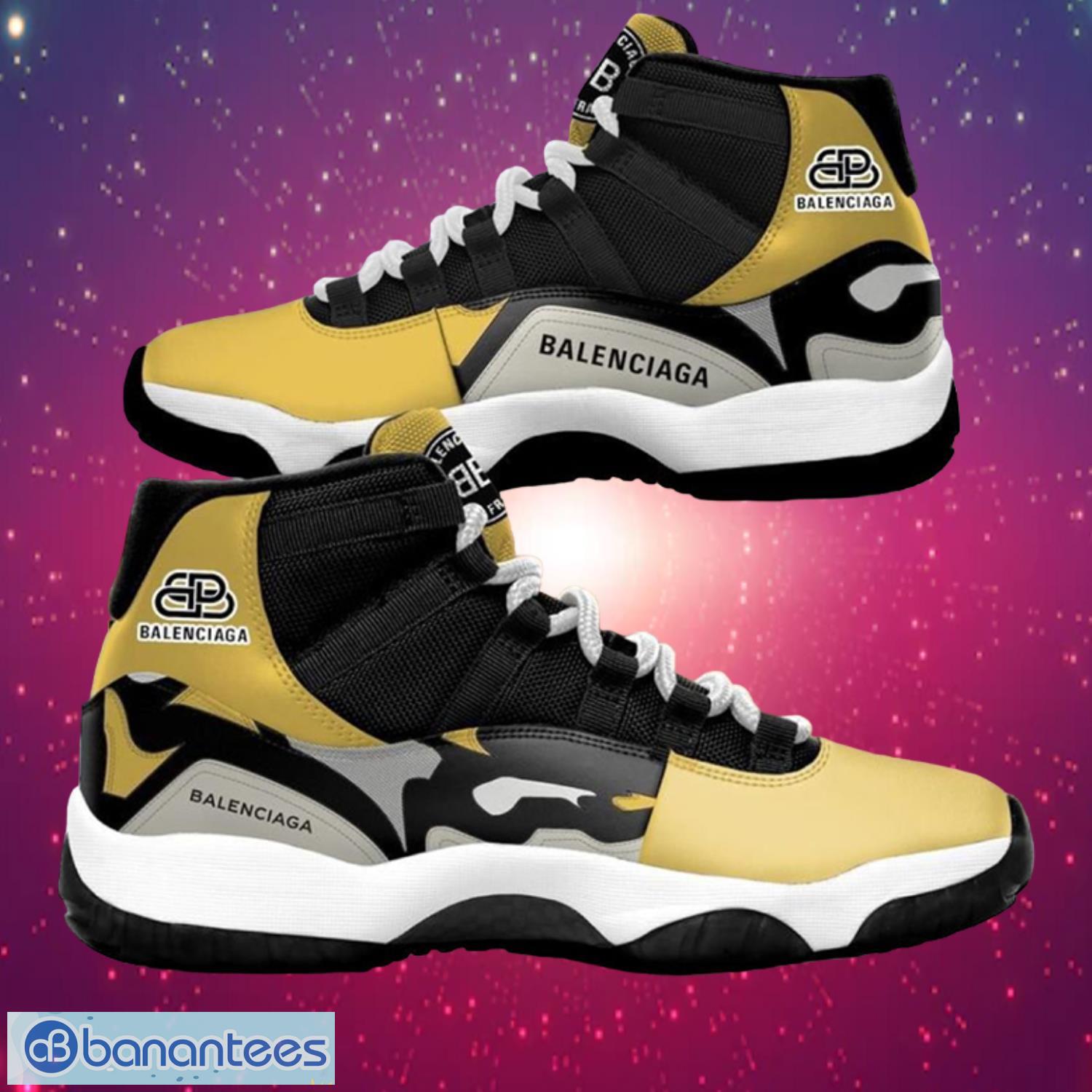 Balenciaga Yellow Air Jordan 11 Shoes Product Photo 1