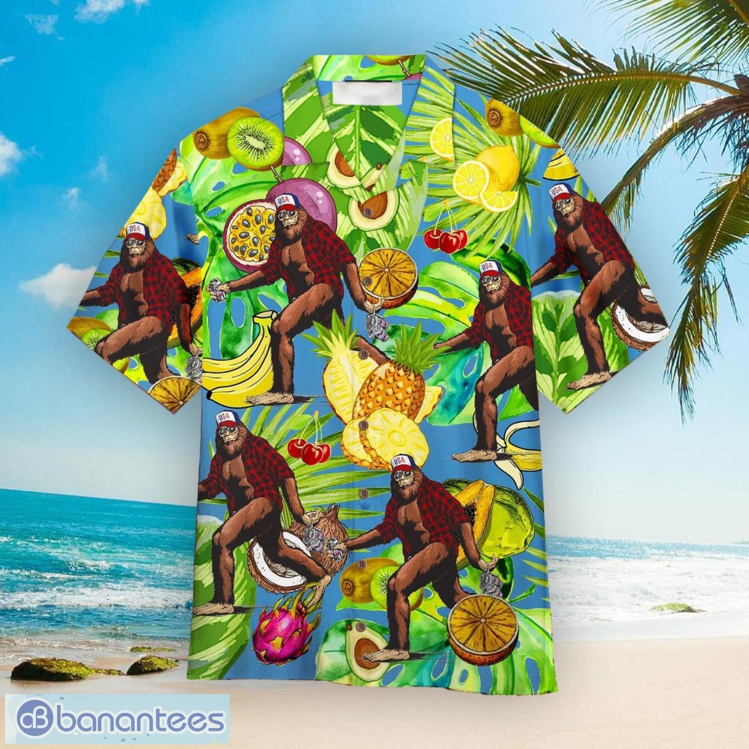 Bigfoot Camping Aloha Hawaiian Shirt Summer Gift Beach Shirt - Bigfoot Camping Aloha Hawaiian Shirt  For Men & For Women  HW3146