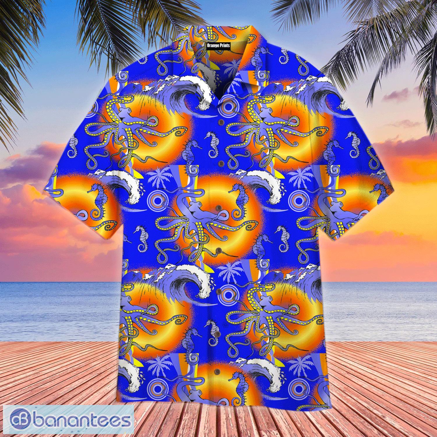 Blue Octopus Aloha Hawaiian Shirt Summer Gift Beach Shirt - Blue Octopus Aloha Hawaiian Shirts For Men & For Women  WT6529
