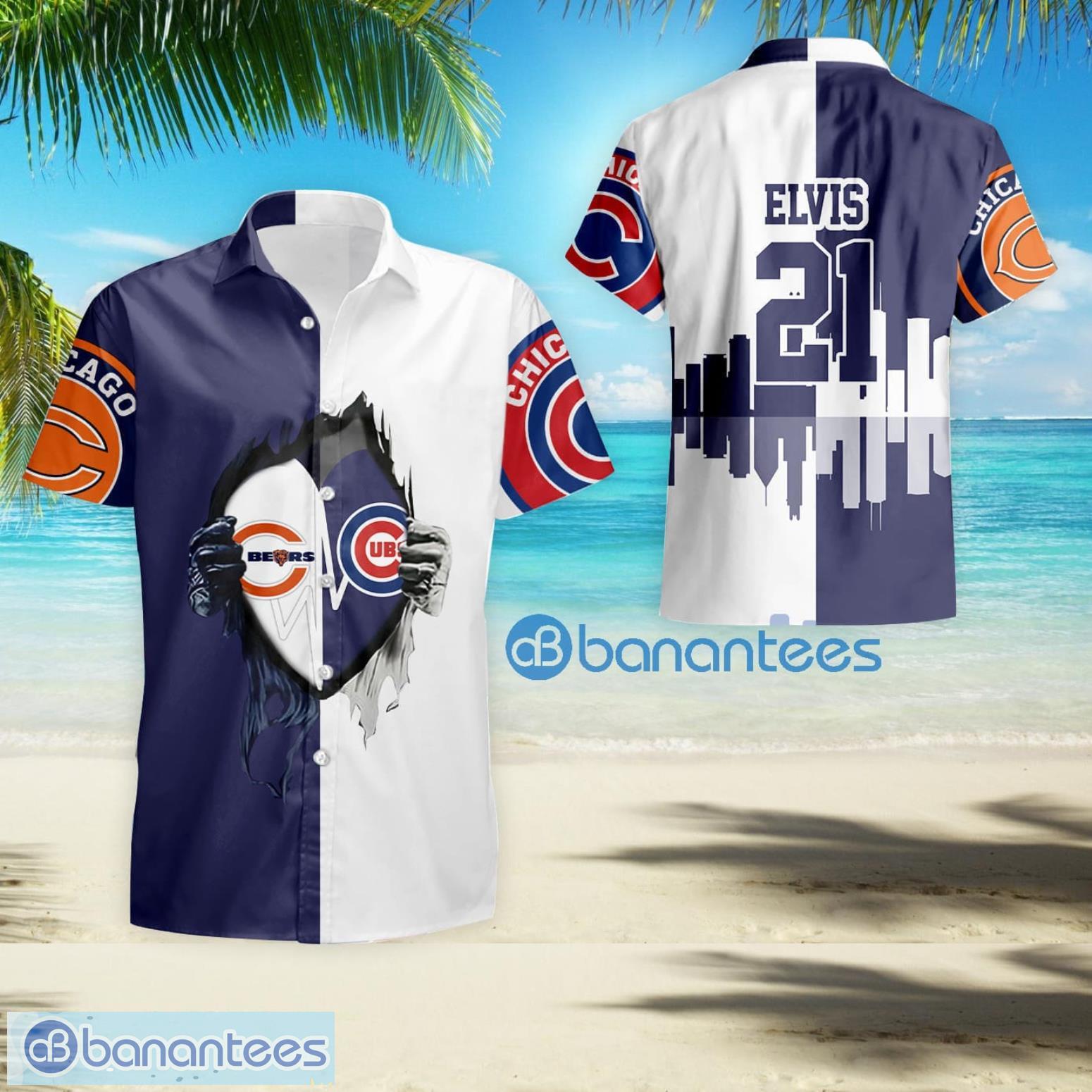 Chicago Bears Nfl Mens Black Floral Hawaiian Shirts For Men And Women -  Banantees