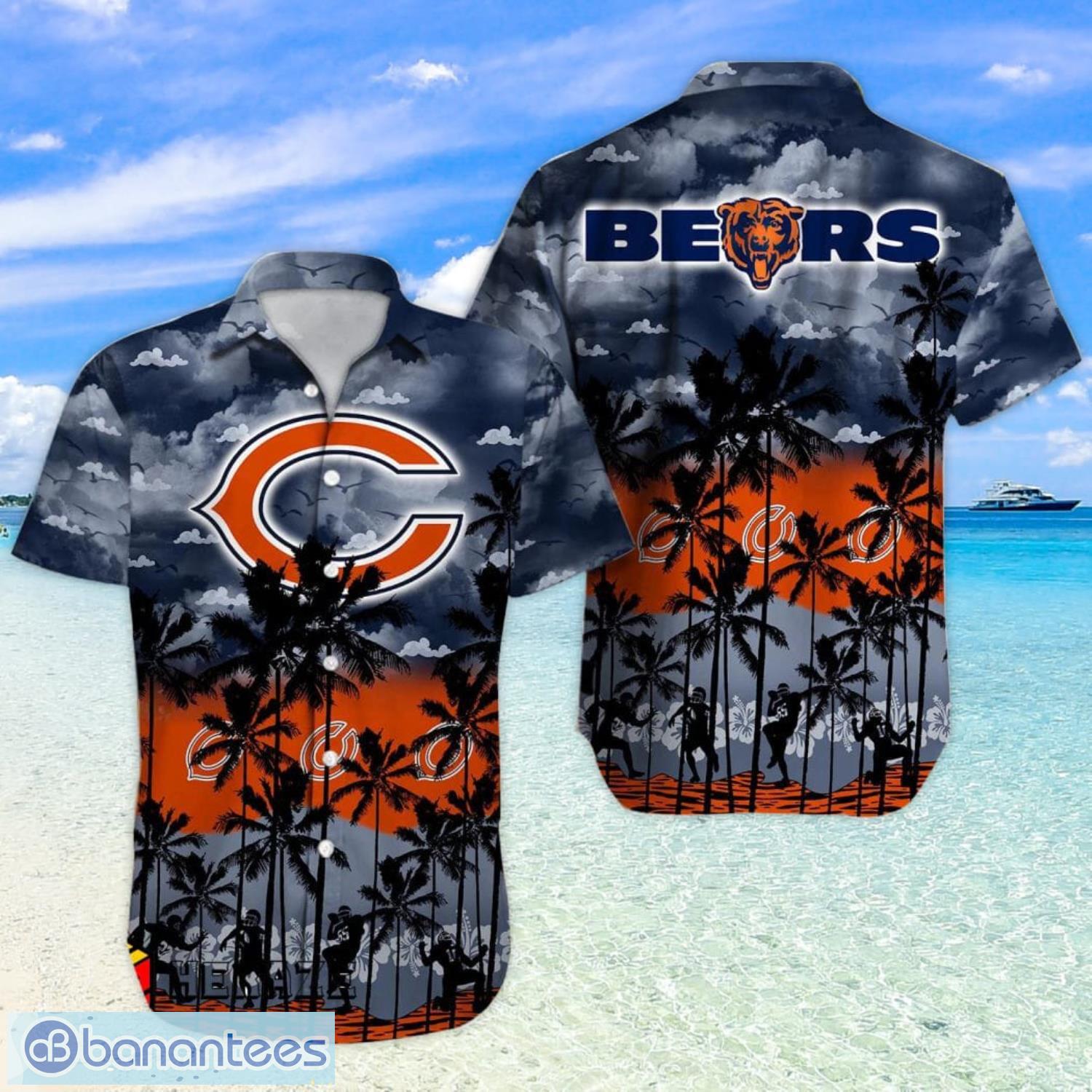 Chicago Bears NFL Custom Name Hawaiian Shirt Summer Shirt - Banantees