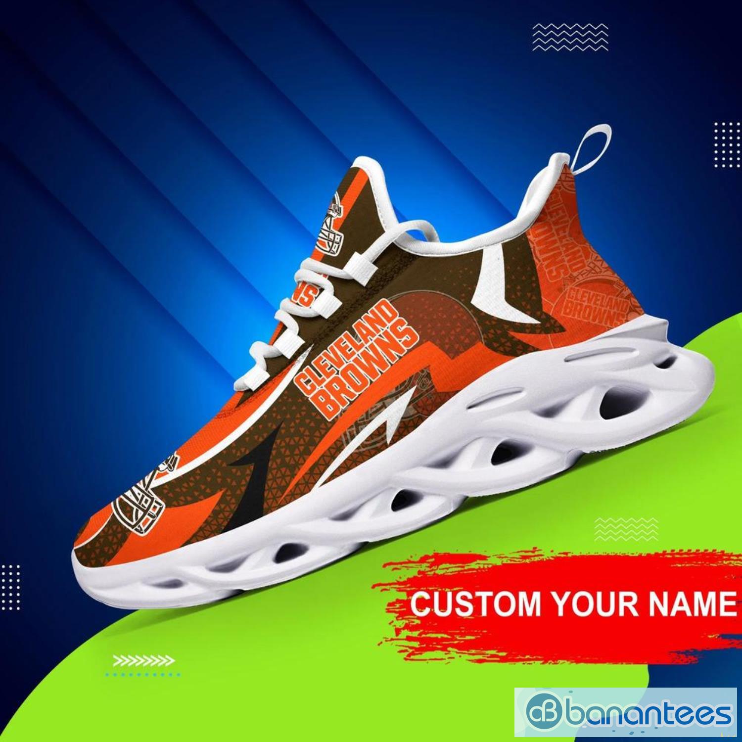 NFL Cleveland Browns Brown Orange Max Soul Sneakers Sport Shoes