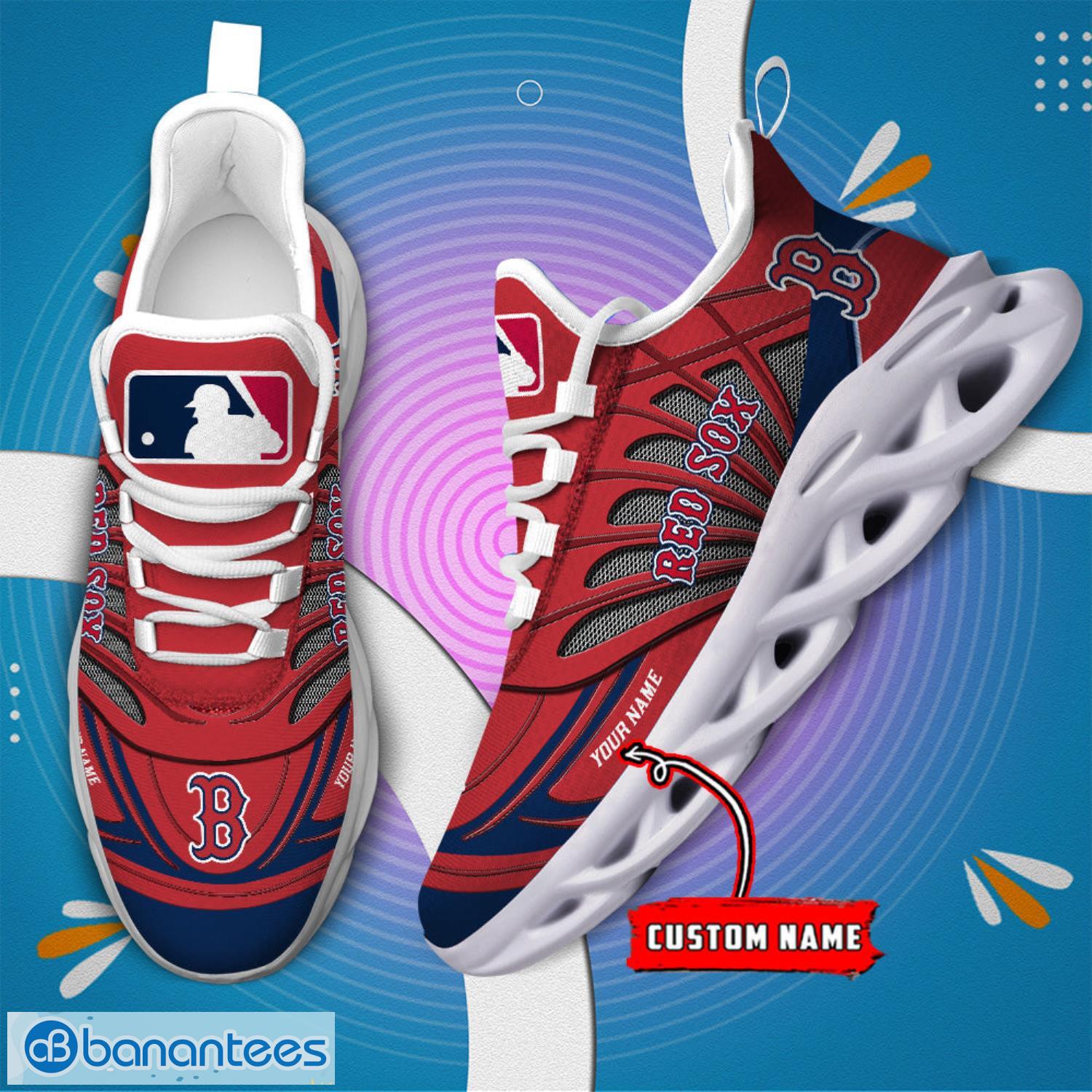 Boston Red Sox Logo Running Sneaker Max Soul Shoes In Red Gift For Men And  Women - Freedomdesign