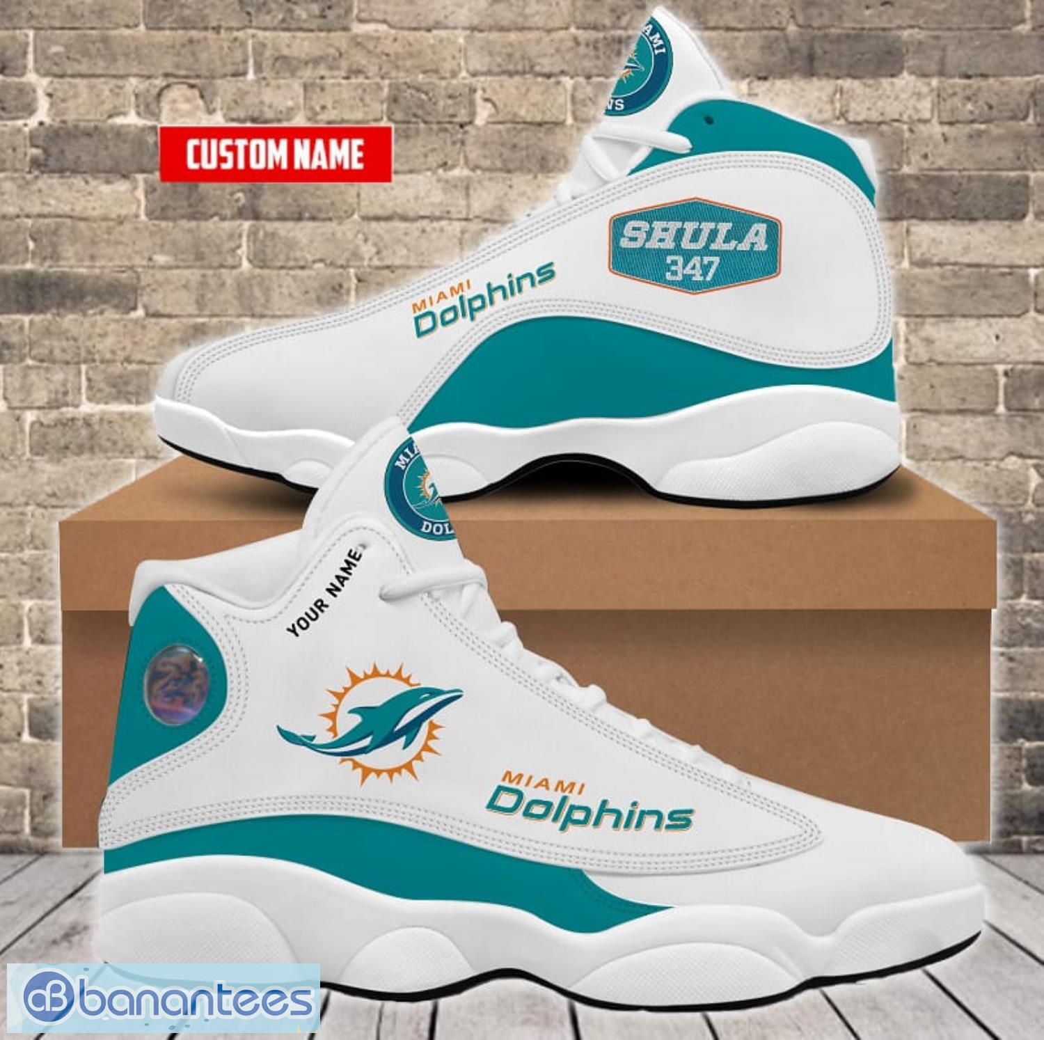 Miami Dolphins Sport Team Air Jordan 13 Shoes For Men And Women - Banantees