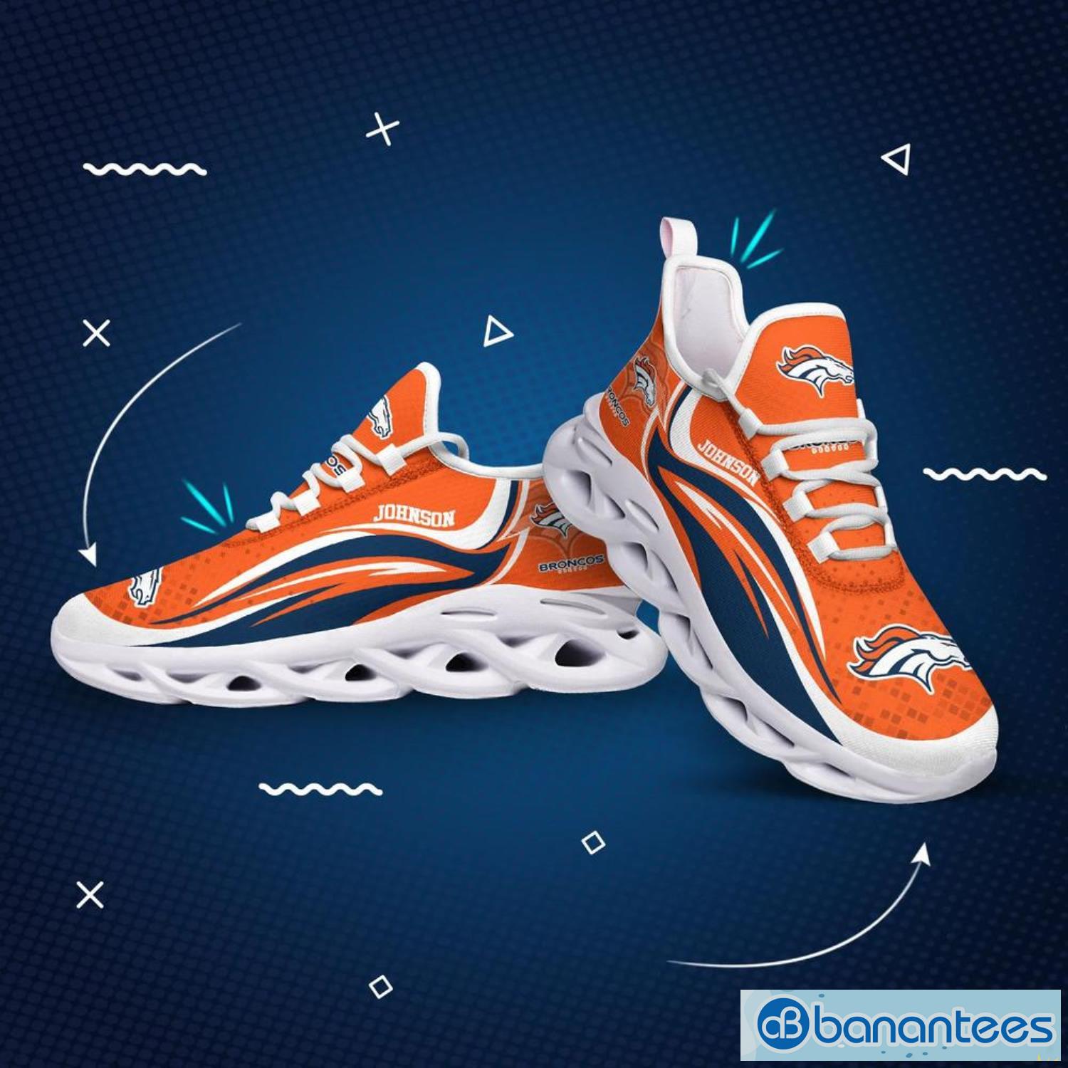 Denver Broncos NFL Max Soul Shoes Custom Name Sneakers For Men And