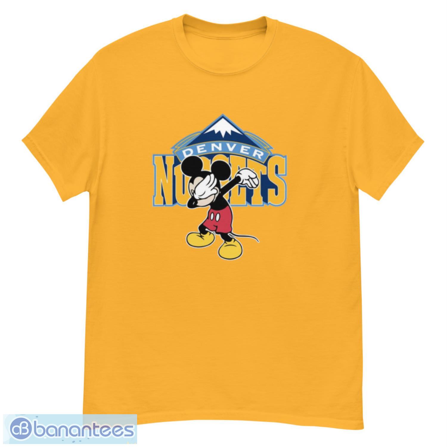 Denver Nuggets NBA Basketball Dabbing Mickey Disney Sports Long Sleeve T- Shirt