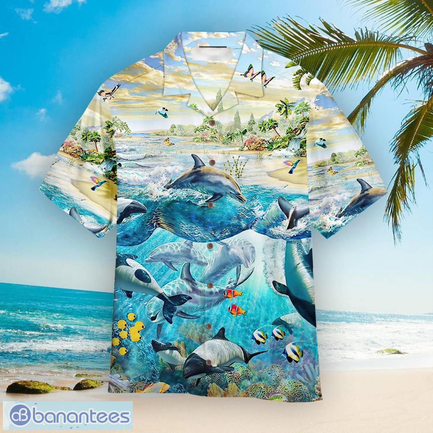 Dolphin Paradise Aloha Hawaiian Shirt Summer Gift Beach Shirt - Dolphin Paradise Aloha Hawaiian Shirts For Men & For Women  HW6117