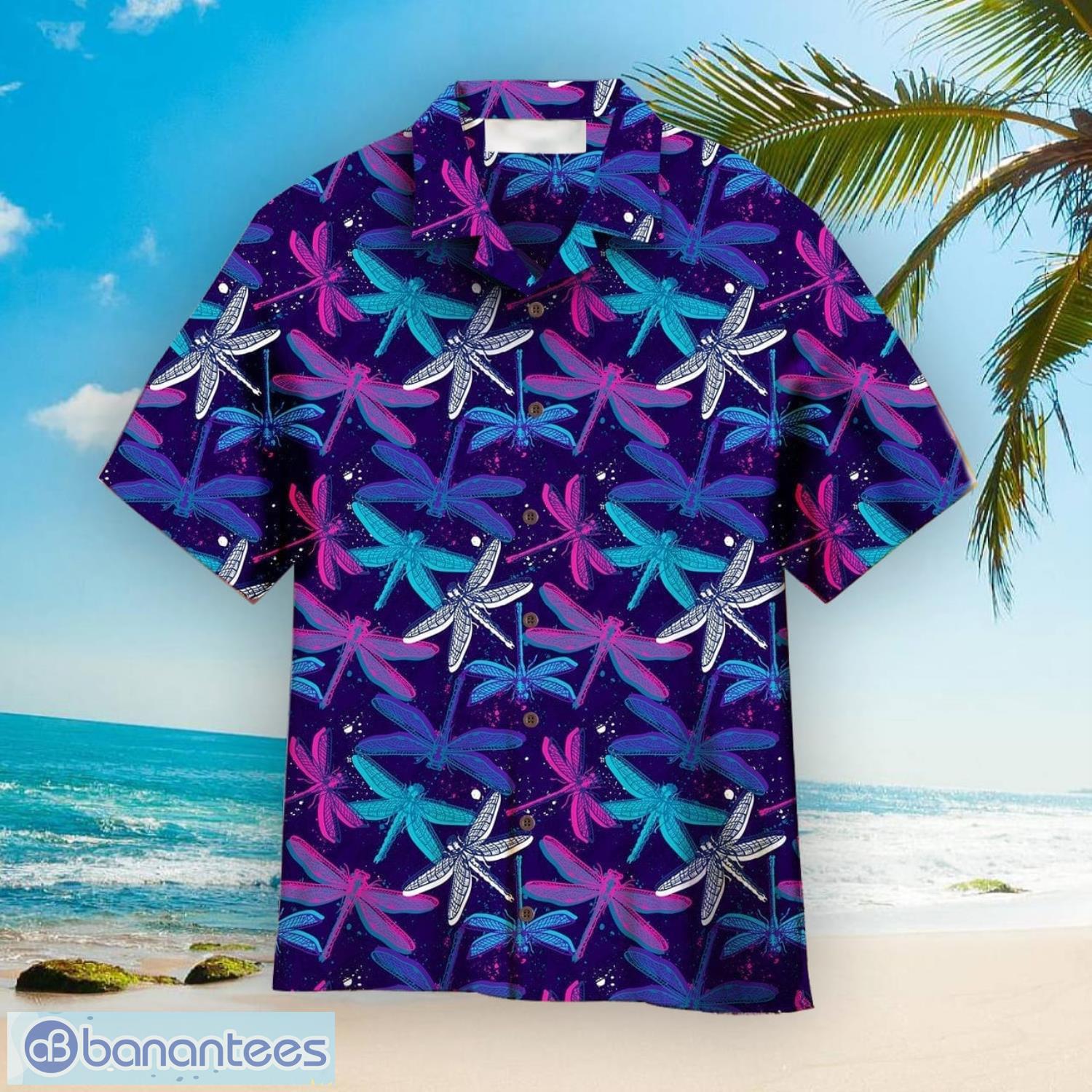 Dragonfly Neon Aloha Hawaiian Shirt Summer Gift Beach Shirt - Dragonfly Neon Aloha Hawaiian Shirts For Men & For Women  WT6485