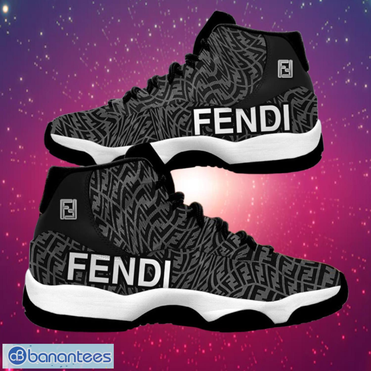 Fendi Dark Style Air Jordan 11 Shoes Product Photo 1