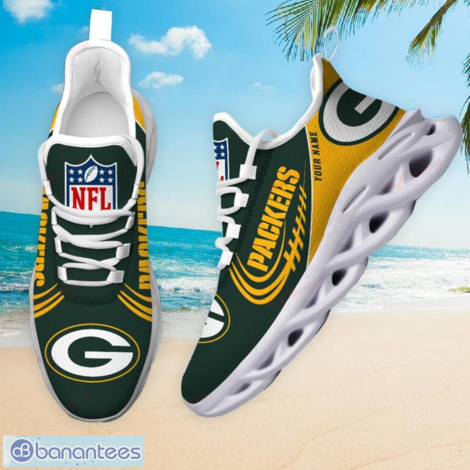 Green Bay Packers Personalized Max Soul Sneakers V34 - Tana Elegant