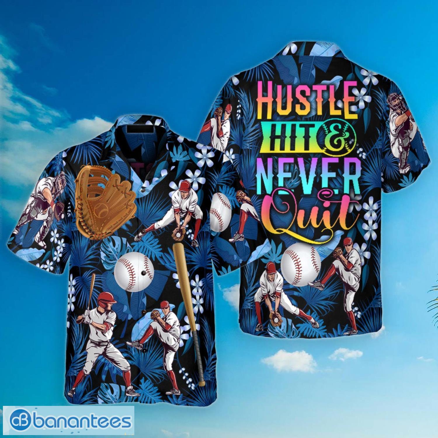 Hustle Hit And Never Quit Baseball Tropical Aloha Holiday Gift Hawaiian Shirt - Hustle-Hit-And-Never-Quit-Baseball-Tropical-Aloha-Hawaiian-Shirts-For-Men-For-Women-WT2283_1280x