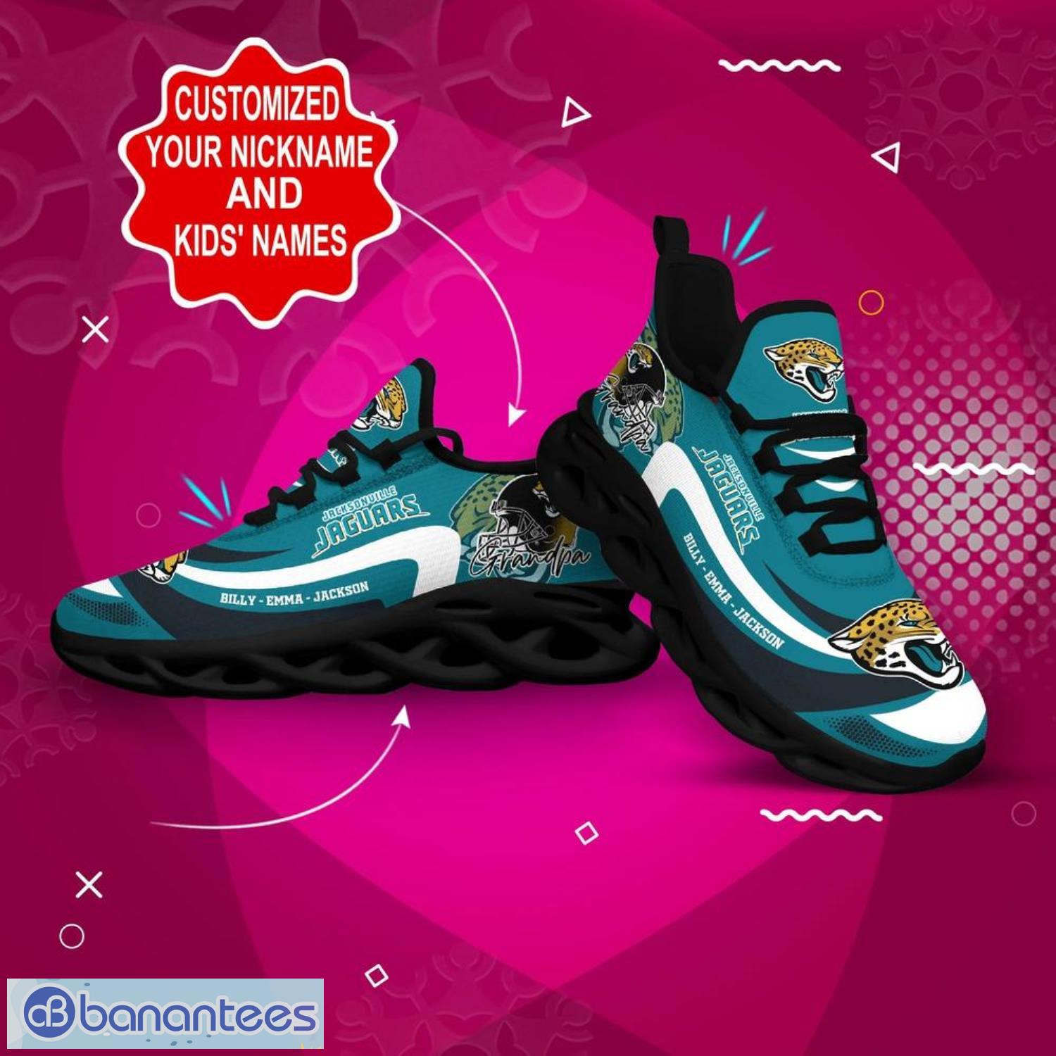 Jacksonville Jaguars NFL Max Sou Sneakers Running Shoes - Banantees