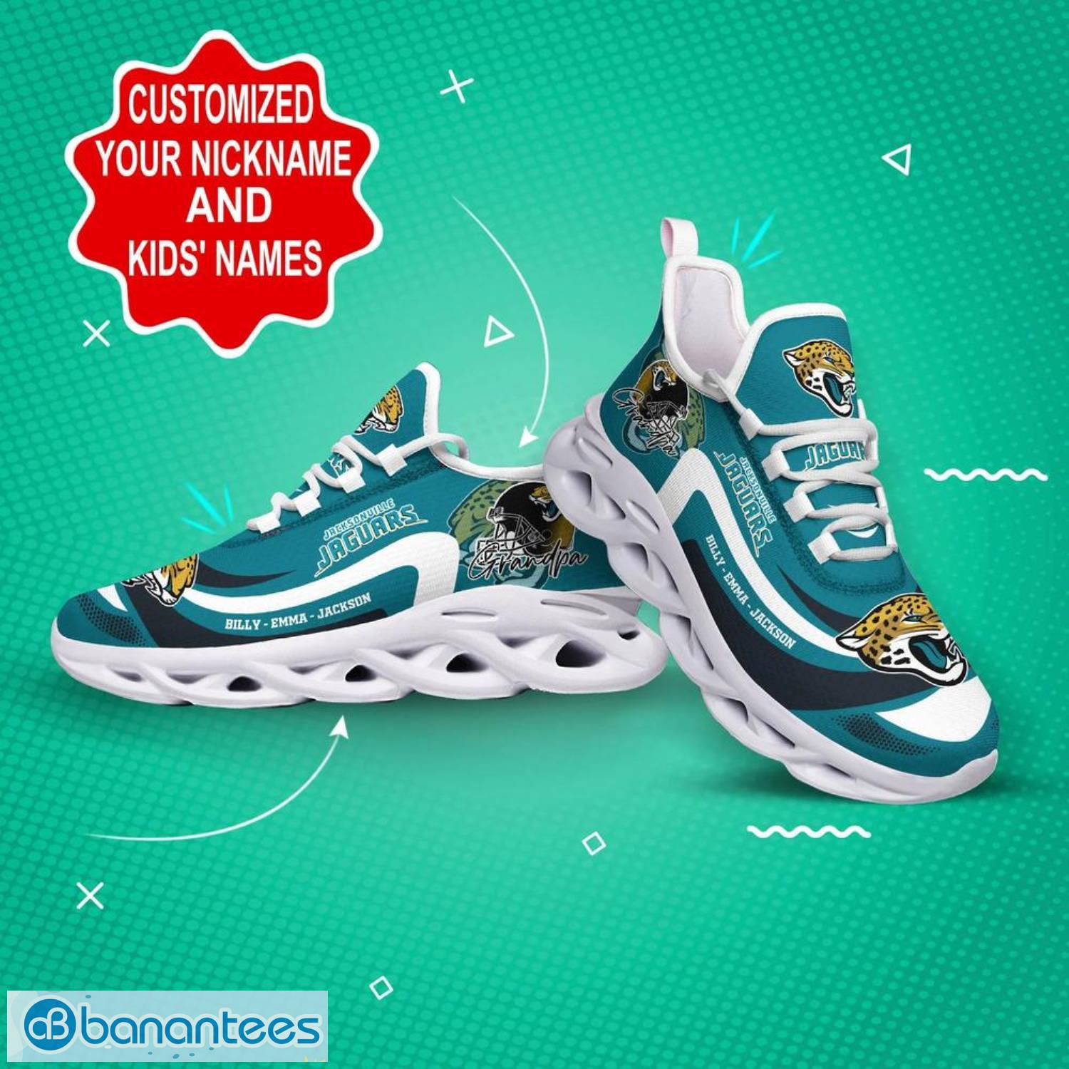 NFL Jacksonville Jaguars Teal White Max Soul Running Shoes - T-shirts Low  Price