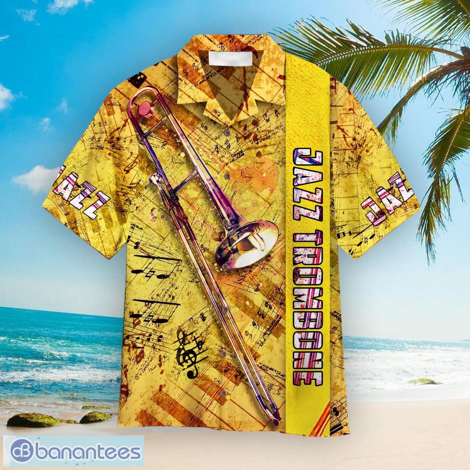 Jazz Trombone Aloha Hawaiian Shirt Summer Gift Beach Shirt - Jazz Trombone Aloha Hawaiian Shirts For Men & For Women  WT9132 OSn