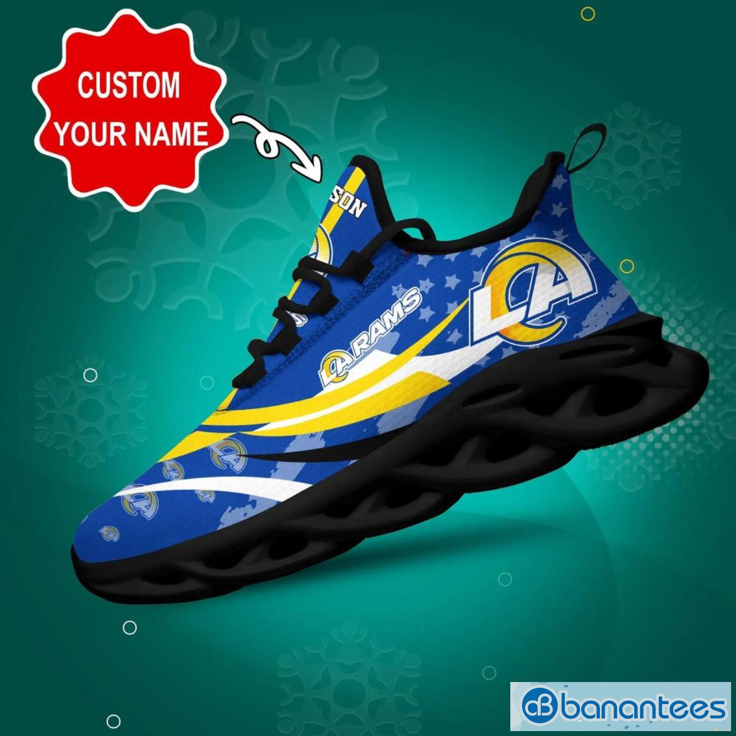 Los Angeles Rams NFL Custom Name Unique Max Soul Shoes Gift For