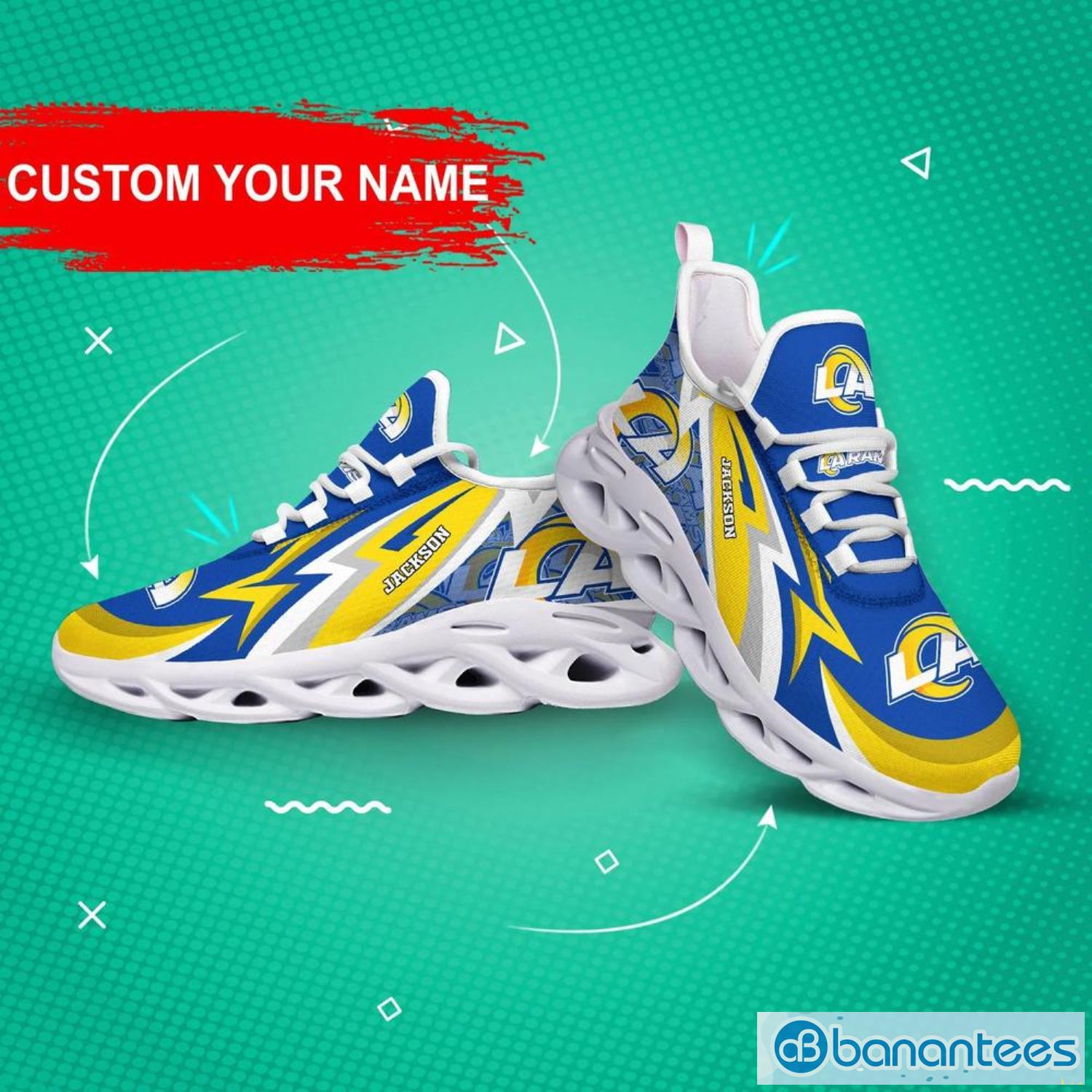 Los Angeles Rams NFL Custom Name Unique Max Soul Shoes Gift For