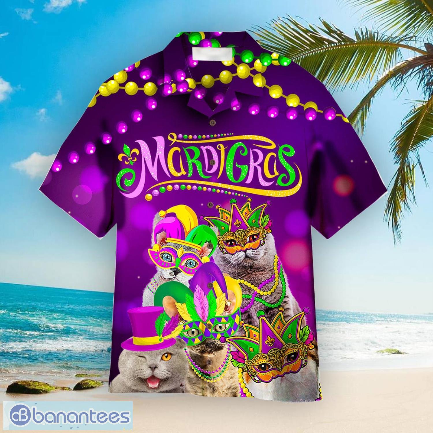 Meowdi Gras Aloha Hawaiian Shirt Summer Gift Beach Shirt - Meowdi Gras Aloha Hawaiian Shirts For Men & For Women  WT9813