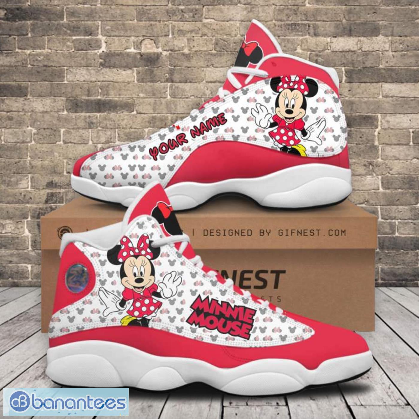 Mickey Mouse Custom Name Air Jordan 13 Shoes For Men And Women - Banantees