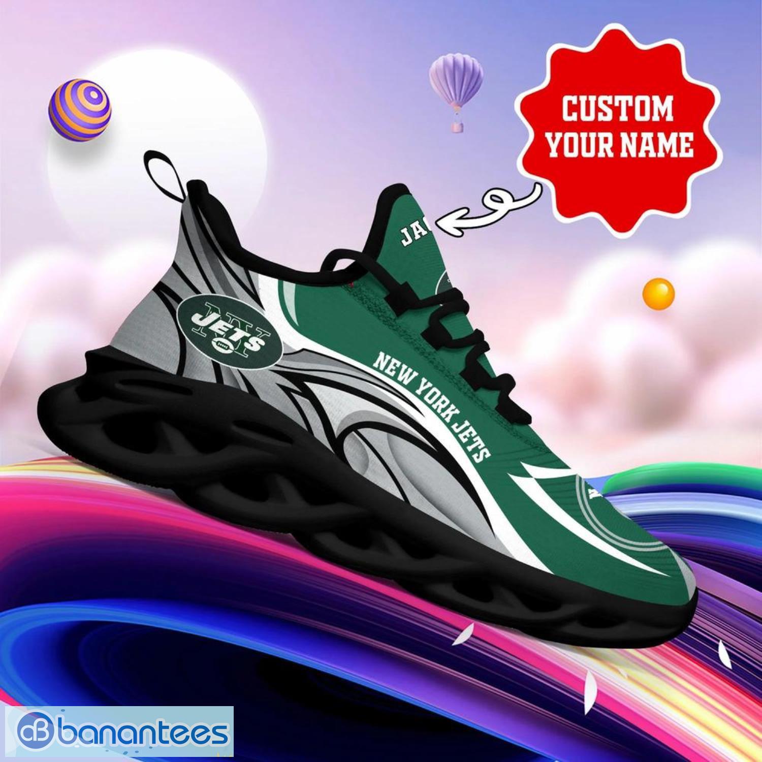 NFL Custom Name Shoes New York Jets 3D Max Soul Shoes Running Sneakers -  Banantees