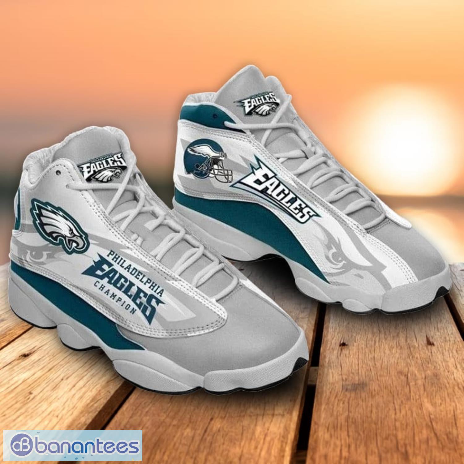 Philadelphia Eagles Air Jordan 13 Shoes For Fans - Banantees