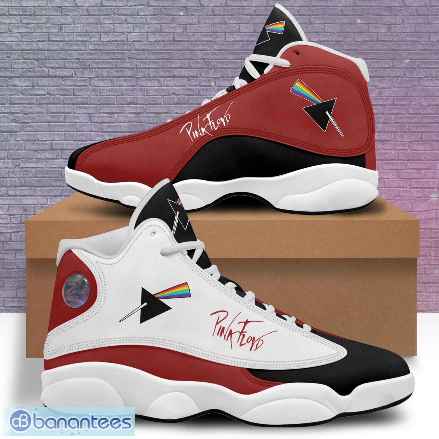 a pesar de uno En Pink Floyd Red Shoes Sneakers Air Jordan 13 For Fans - Banantees