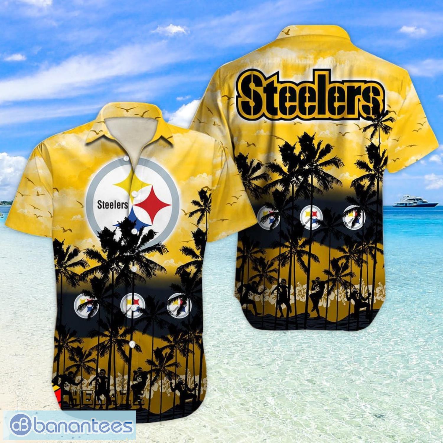 BEST Pittsburgh Steelers NFL Hawaiian Shirt Tropical Pattern