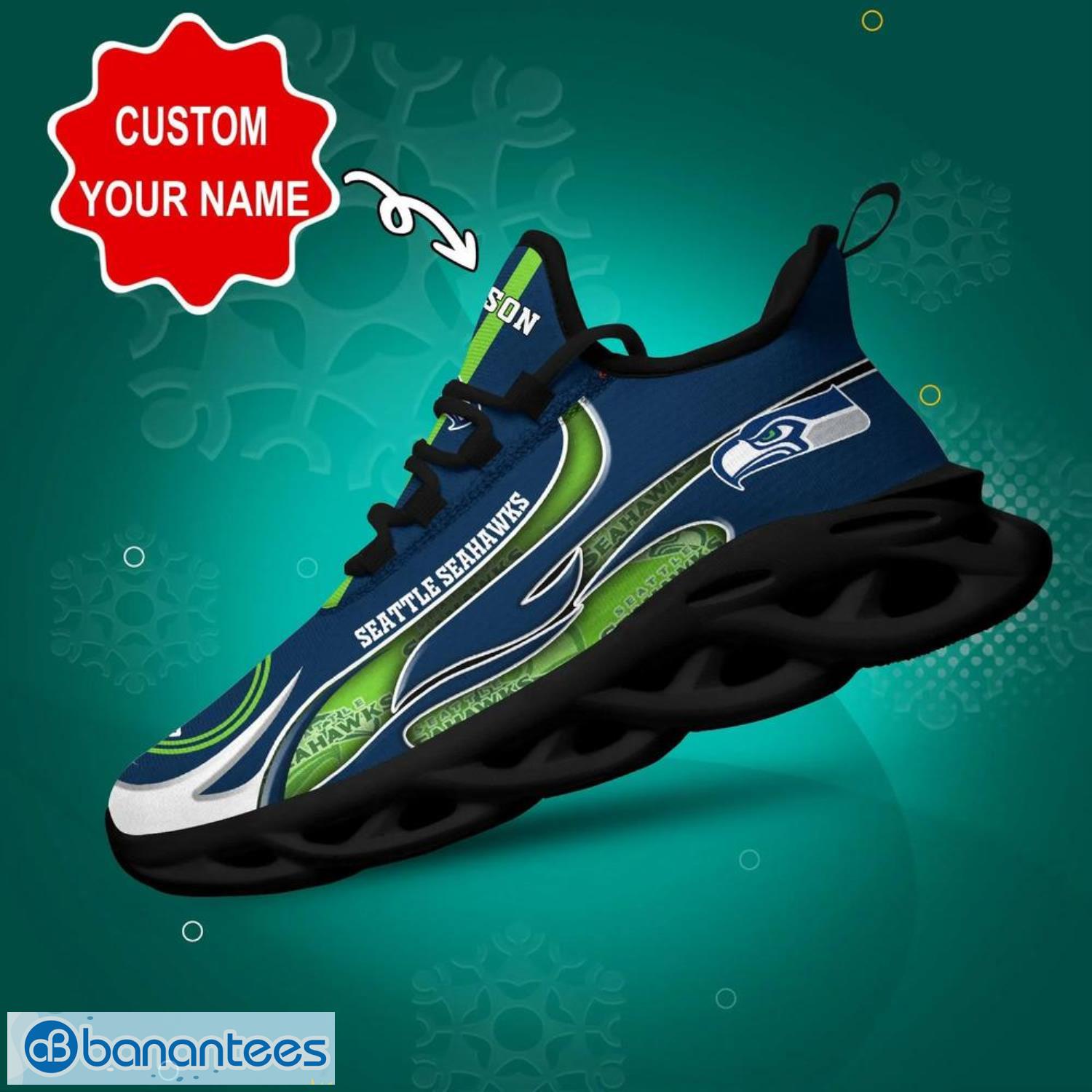 Seattle Seahawks Sport Sneakers NFL Max Soul Shoes - Banantees