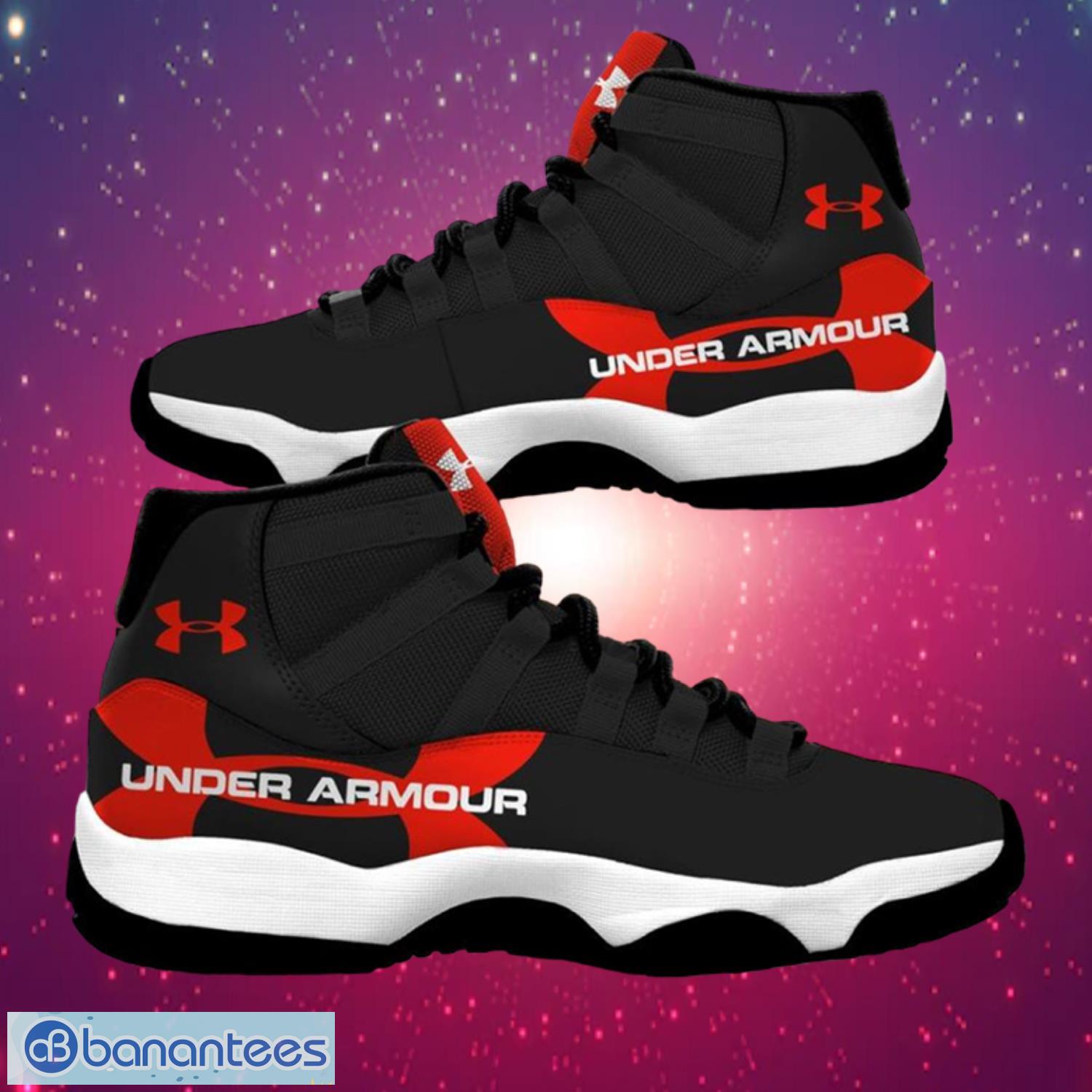 Under Armour Red Black Dark Style Air Jordan 11 Shoes Product Photo 1