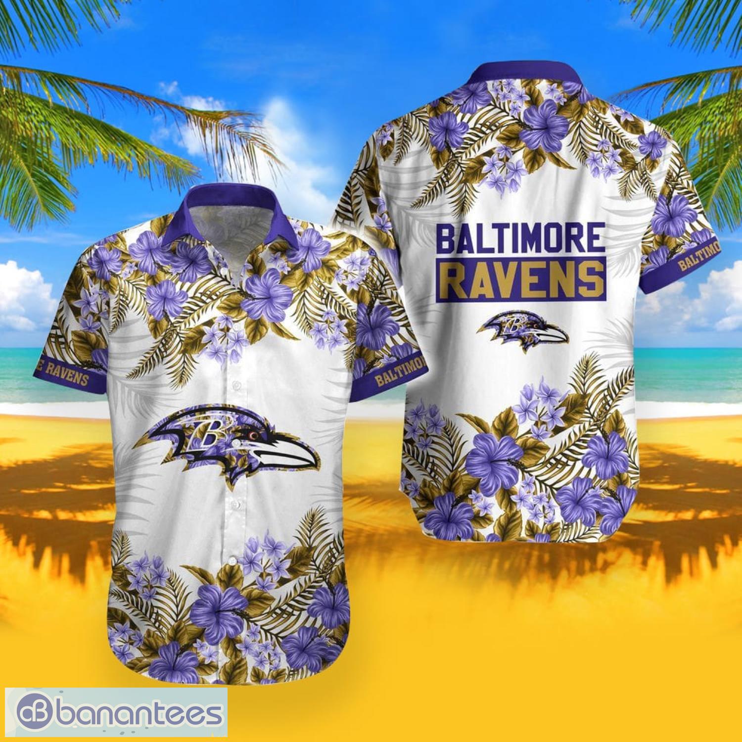 Baltimore Ravens Summer Beach Shirt and Shorts Full Over Print