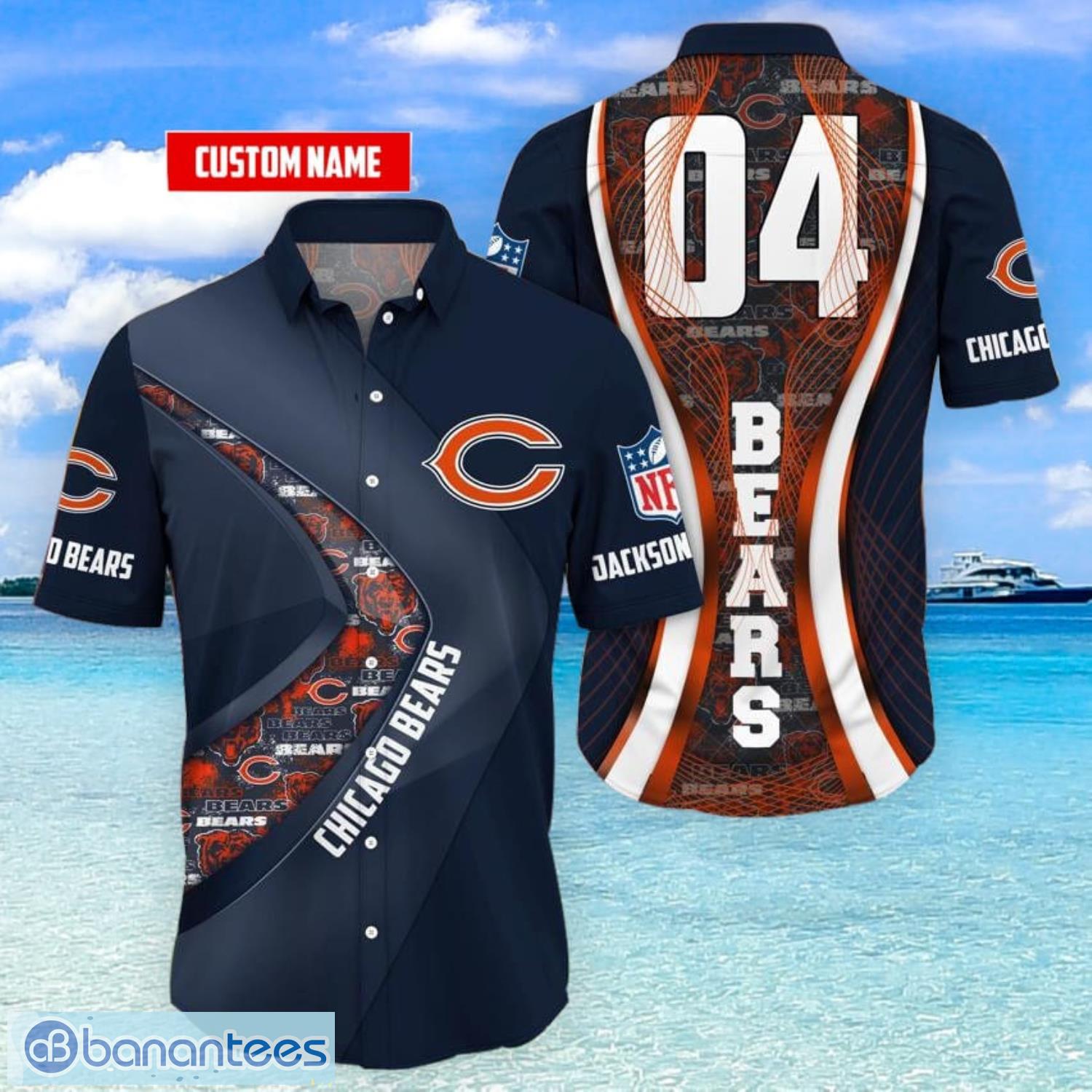 Chicago Bears Nfl Personalized Name All Over Printed 3D Shirt For Fans