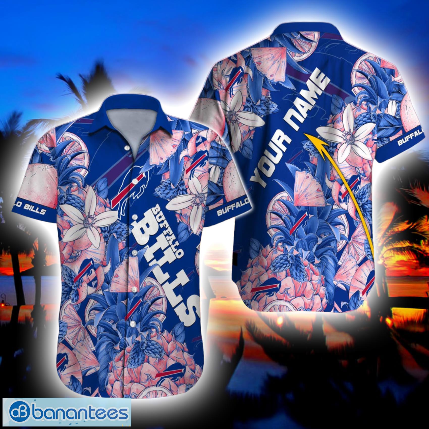 Buffalo Bills Tropical Floral Custom Name Aloha Hawaiian Shirt