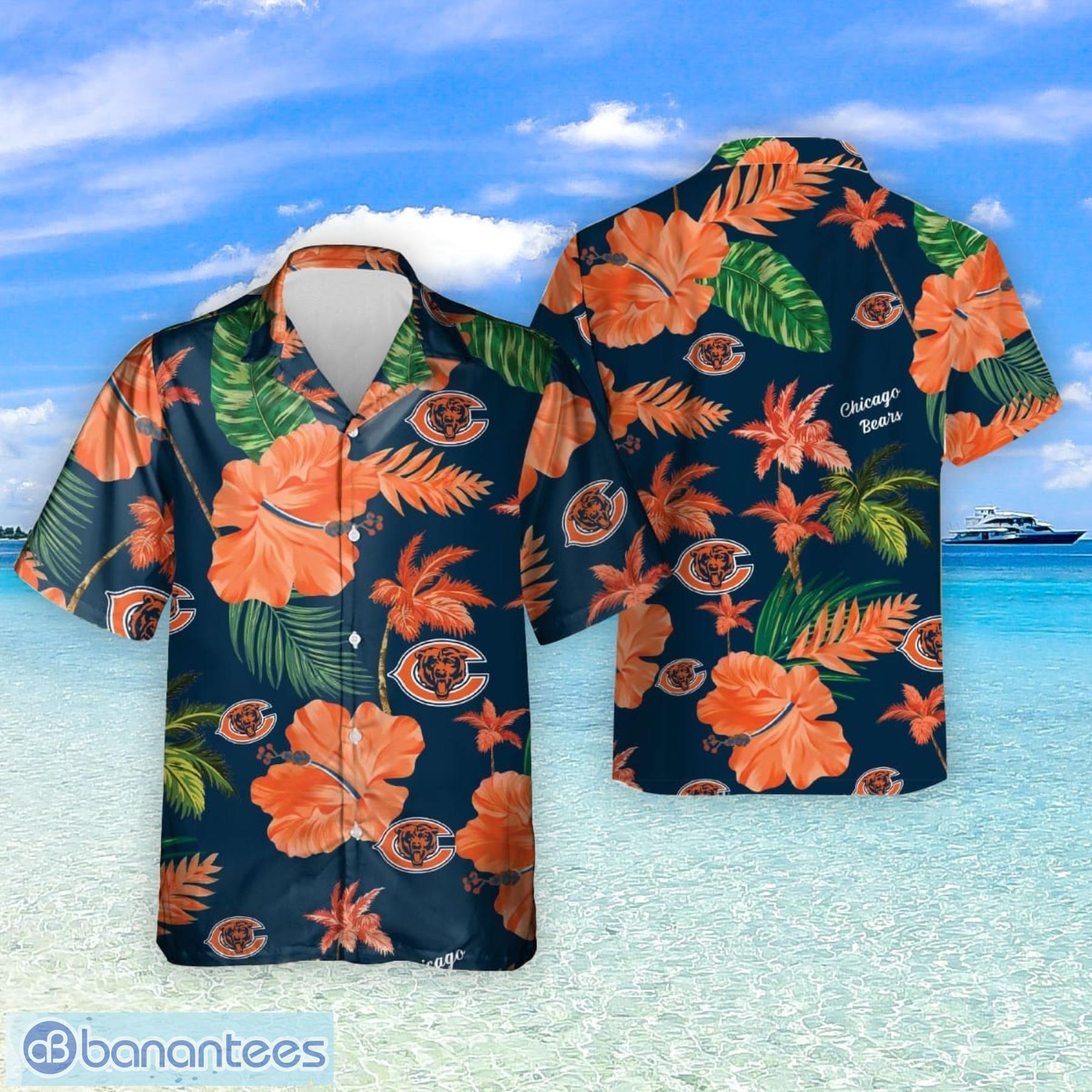 Chicago Bears NFL Custom Name Hawaiian Shirt - Banantees