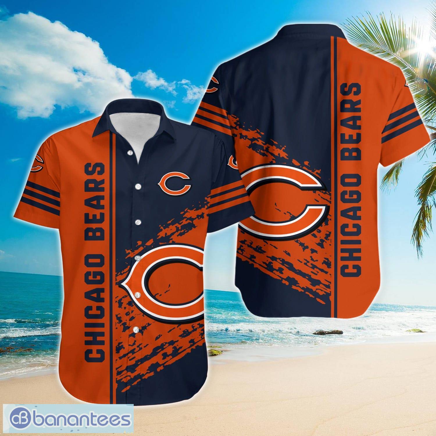 NFL Chicago Bears Pineapple In Dark Blue Hawaiian Shirt