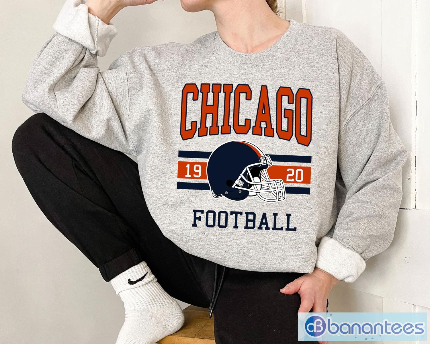 Buy the Mens Blue NFL Chicago Bears Long Sleeve Crew Neck Football T-Shirt  Size 2XL