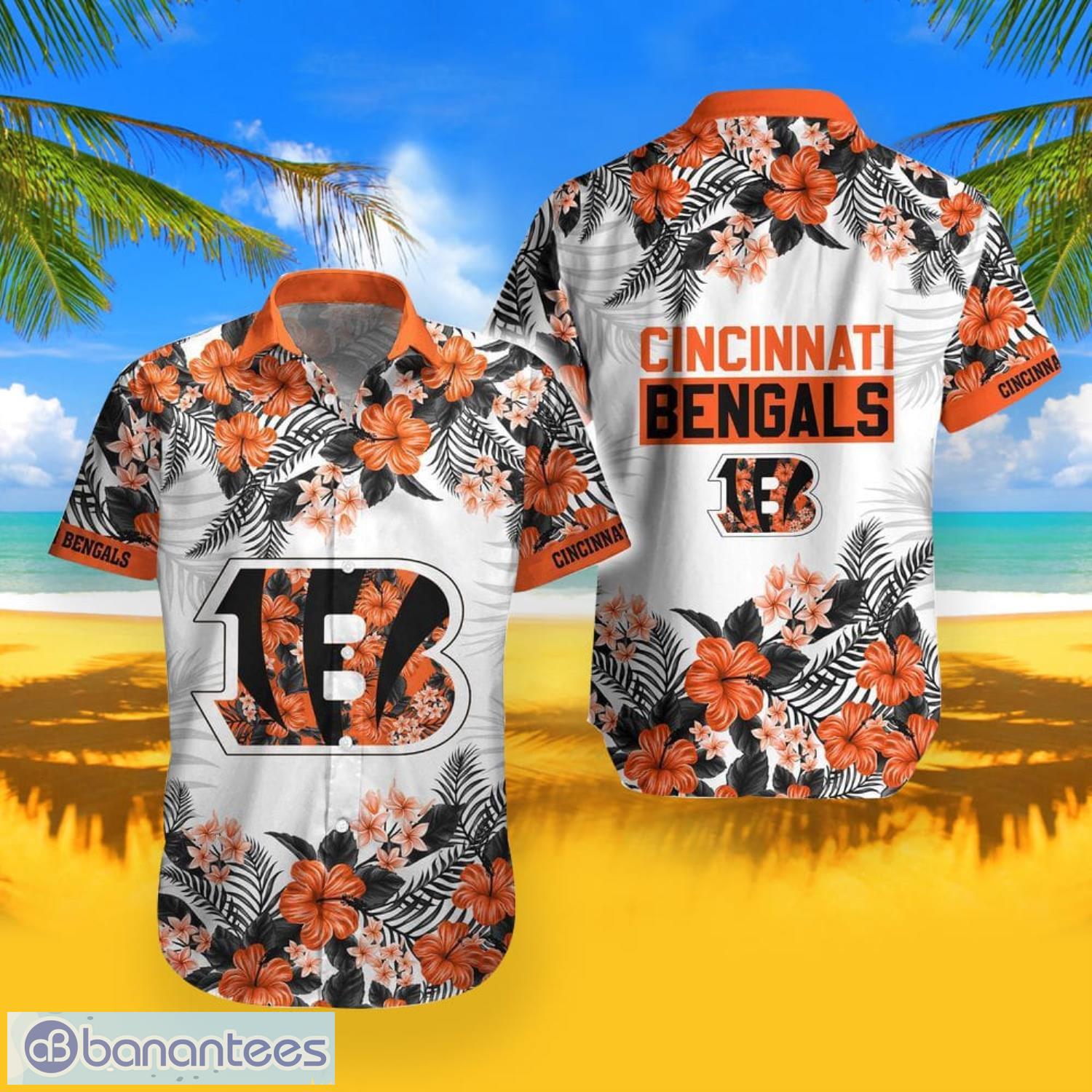 Cincinnati Bengals Custom Name NFL Floral Hawaiian Shirt And Shorts Gift  For Men And Women Fans - Banantees