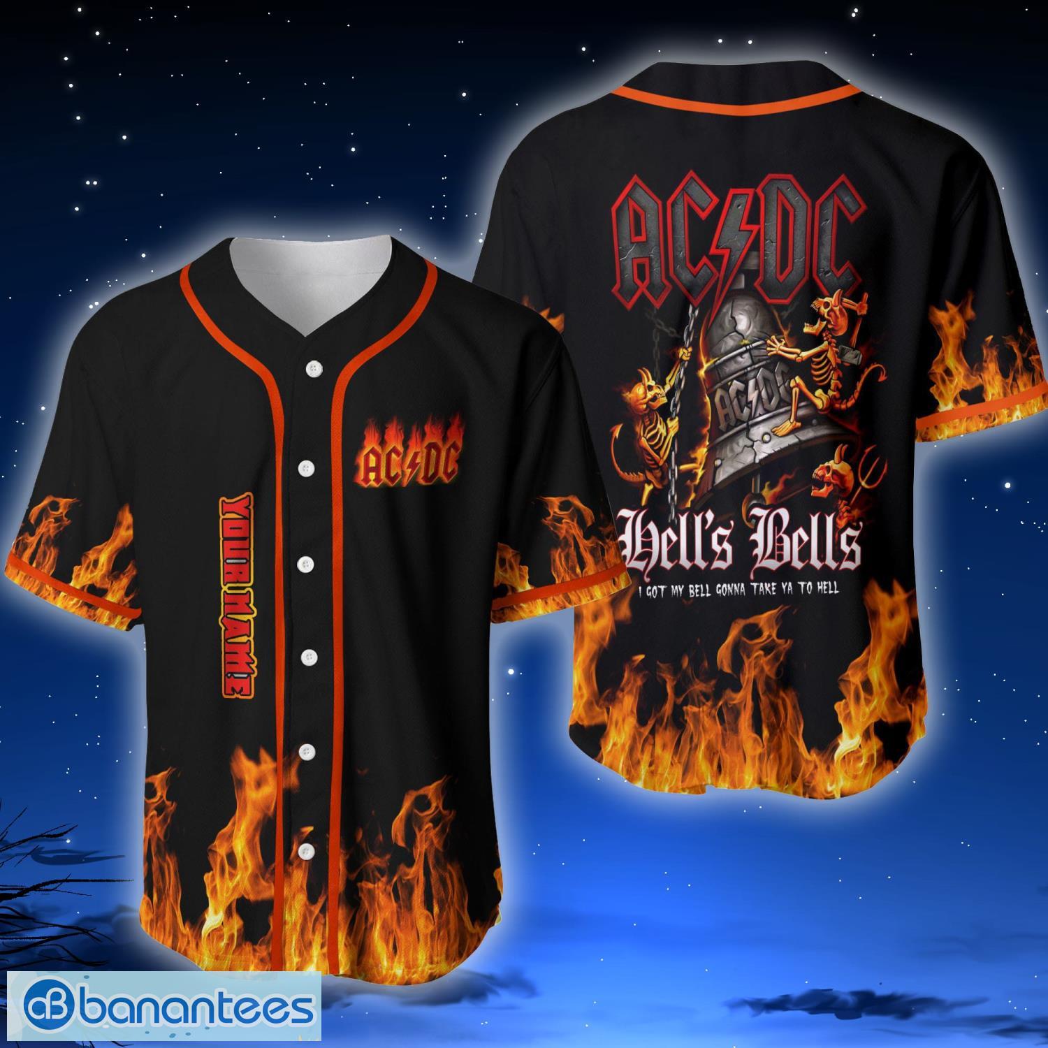 Acdc Got My Bell Rock Band Baseball Jersey Shirt M | InkedGlam
