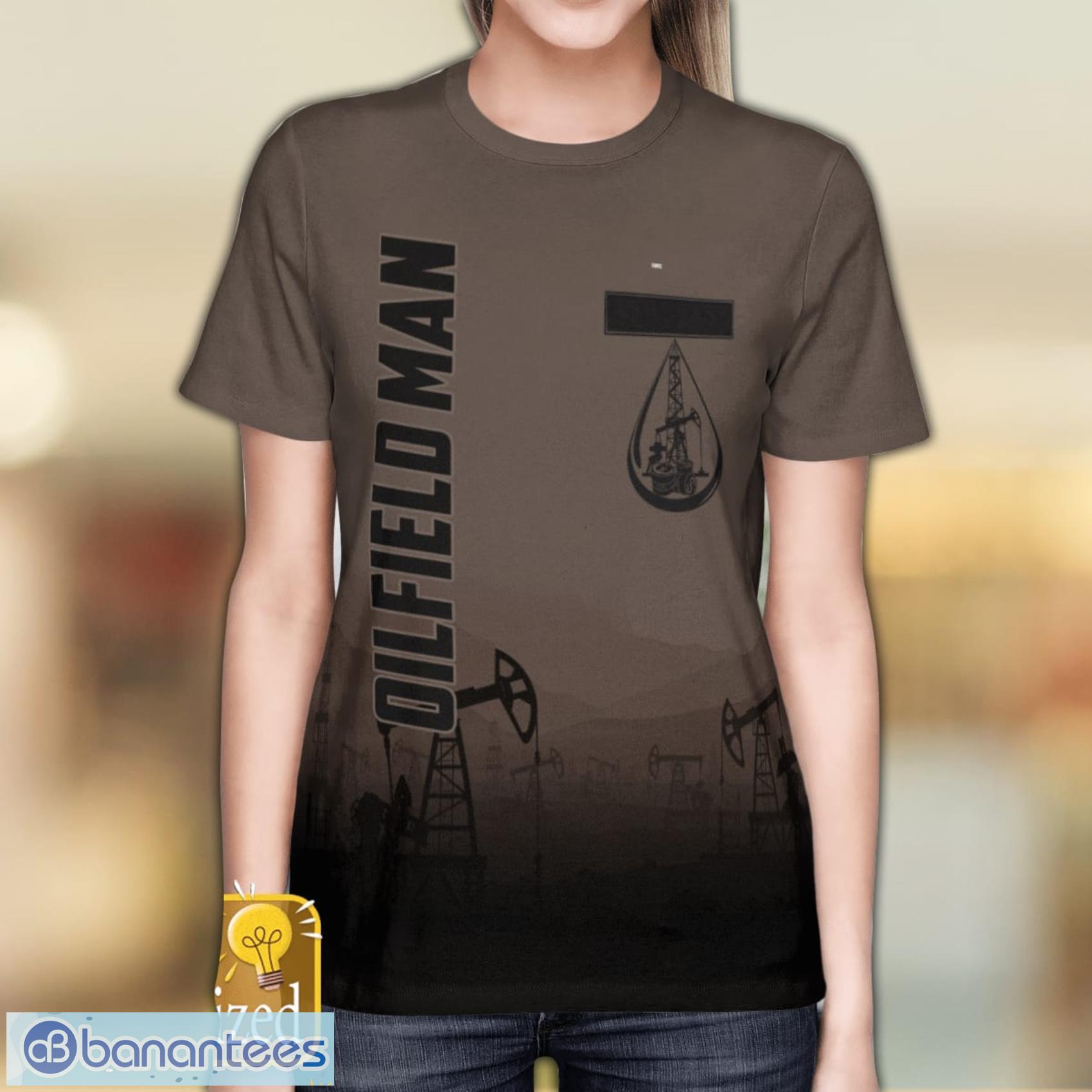 Custom Name Oilfield Man All Over Print 3D T Shirt Banantees