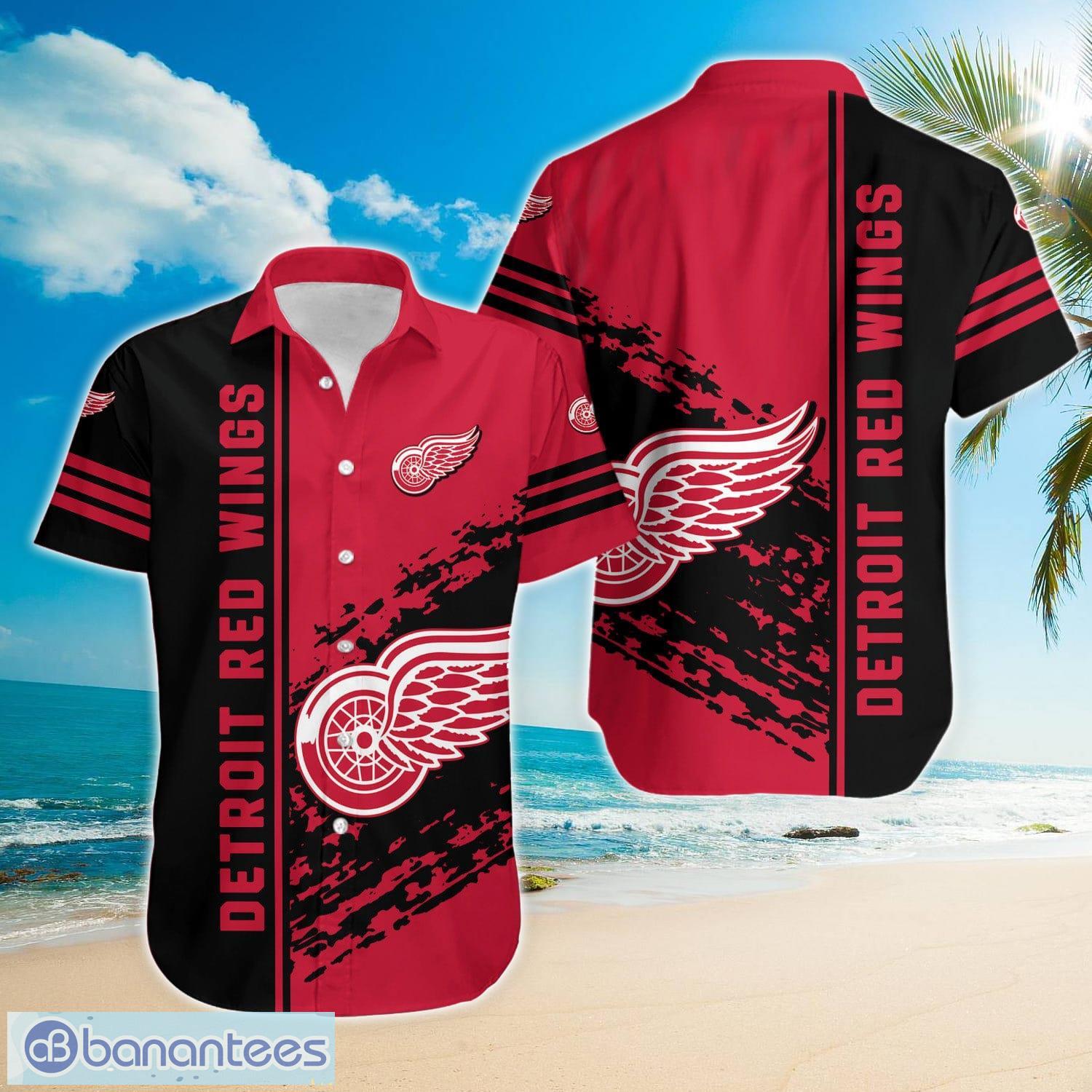 Detroit Red Wings Hawaiian Aloha Shirt Hawaiian Shirt And Short
